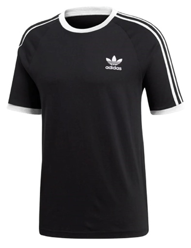 [H22847] H22847-3 STRIPES TEE       BLACK